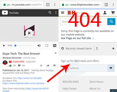 404 from MKBHD's YouTube video