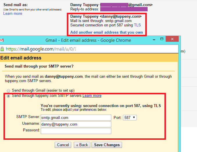 Set up your outgoing email address in Gmail